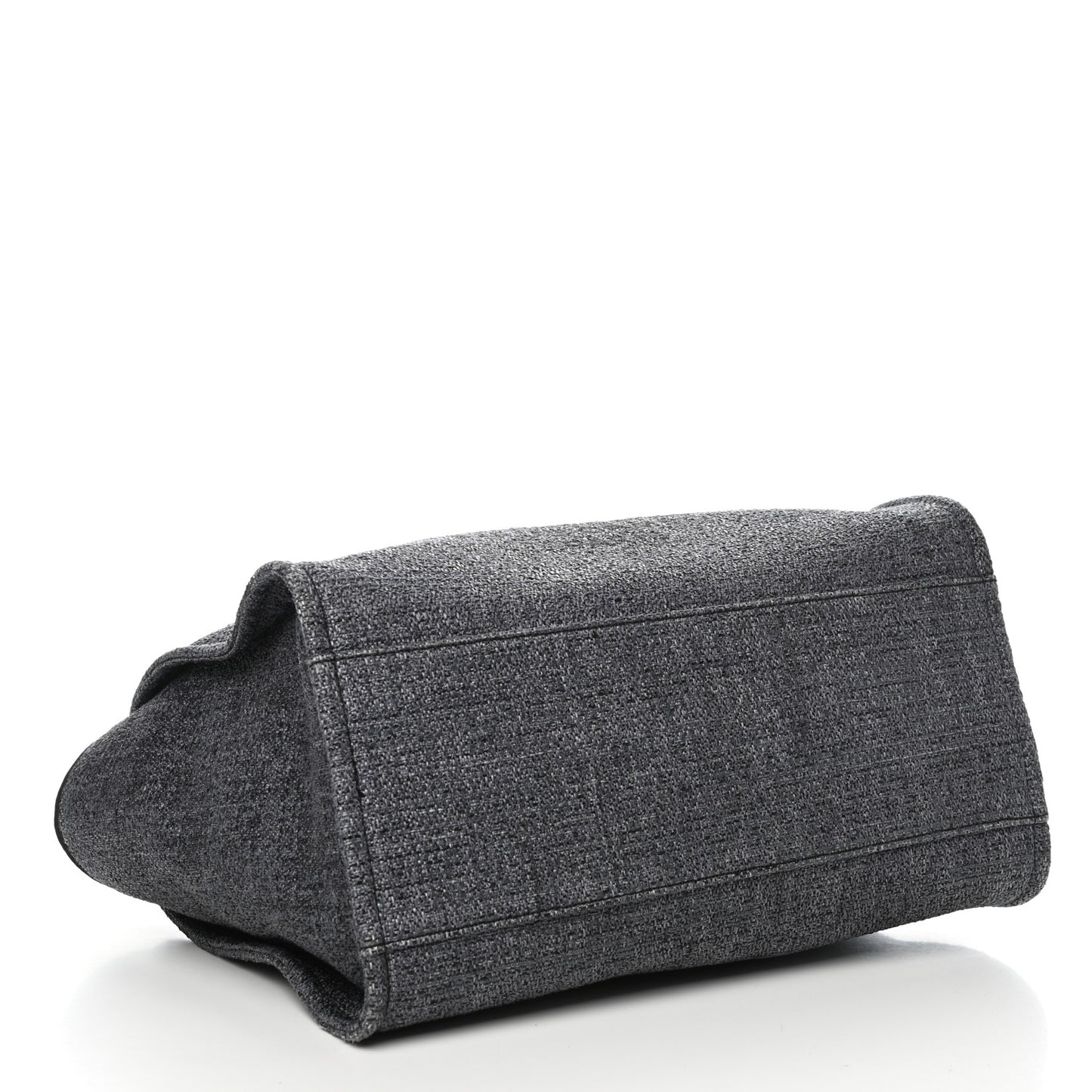 Lurex Boucle Medium Deauville Tote Black