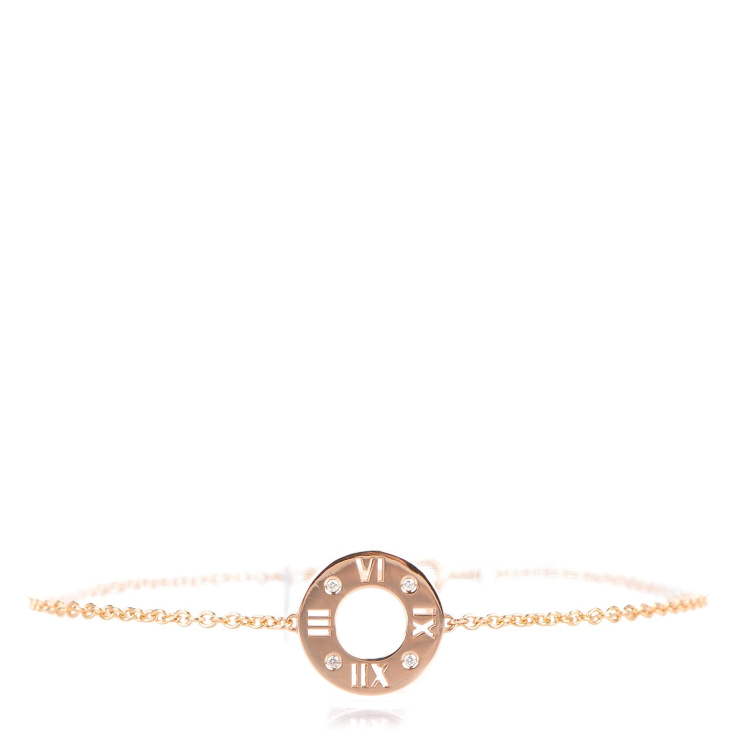 18K Rose Gold Diamond Atlas Pierced Bracelet