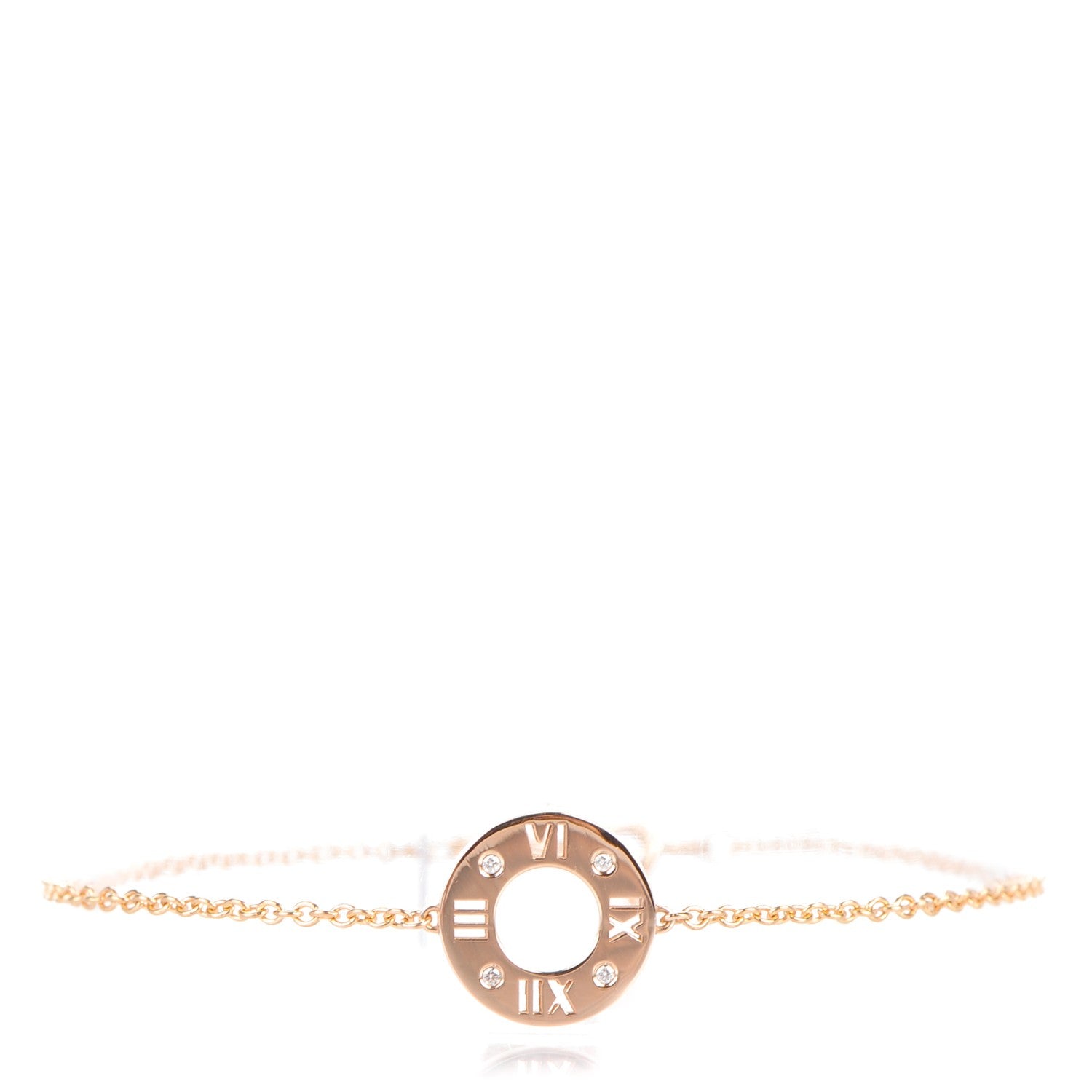 Tiffany 18K Rose Gold Diamond Atlas Pierced Bracelet 1 of 5