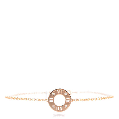Tiffany 18K Rose Gold Diamond Atlas Pierced Bracelet 1 of 5