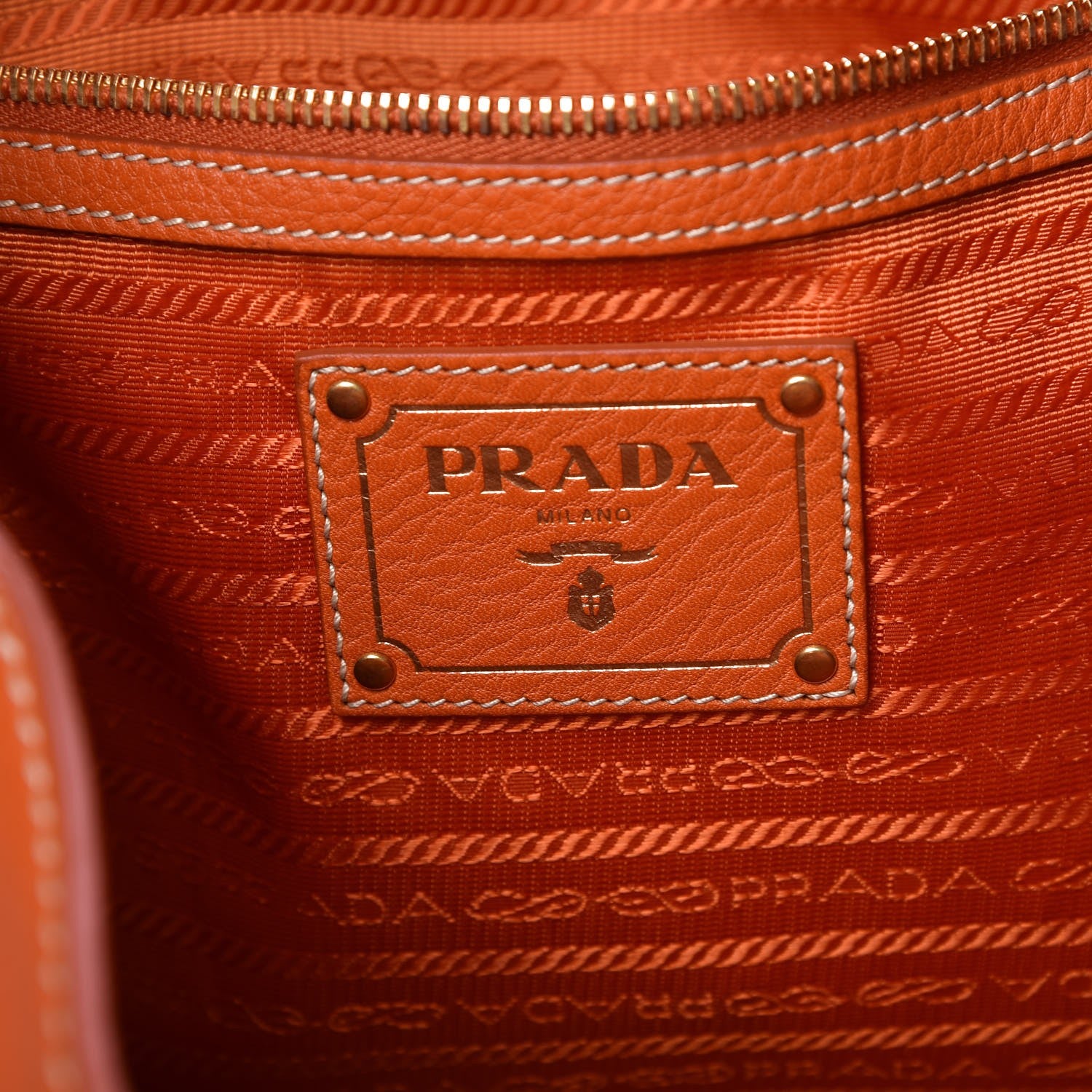 Prada Vitello Daino Hobo Papaya 6 of 7