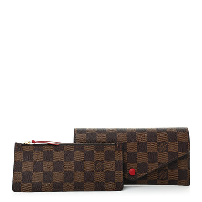 Louis Vuitton Damier Ebene Josephine Wallet Red 1 of 7