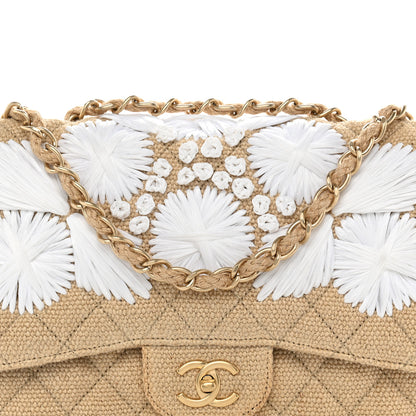 Chanel Tweed Raffia Coco Country Jumbo Flap 8 of 11