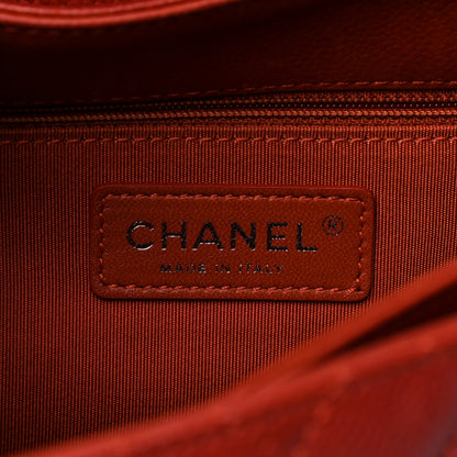 Chanel Caviar Quilted Medium Rock In Rome Single Flap Red 5 of 26