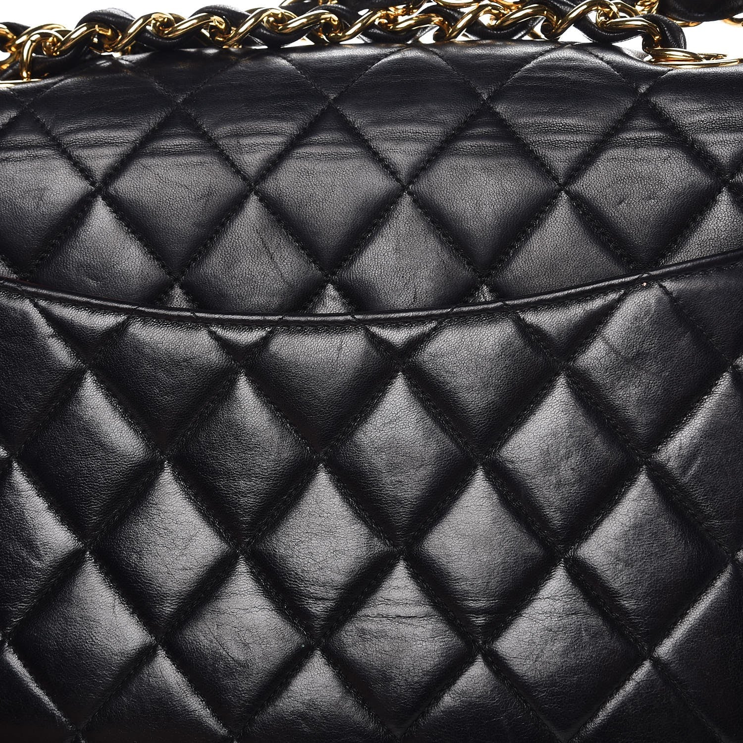 Chanel Lambskin Quilted Jumbo Single Flap Black 13 of 17