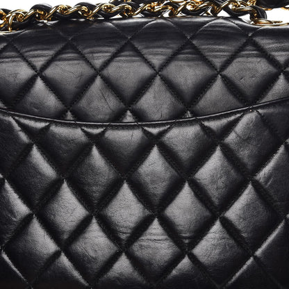 Chanel Lambskin Quilted Jumbo Single Flap Black 13 of 17