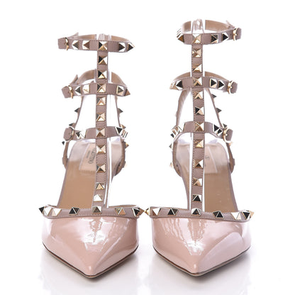 Valentino Garavani Patent Nappa Rockstud Ankle Strap 65mm Pumps 39.5 Water Rose Poudre 2 of 10