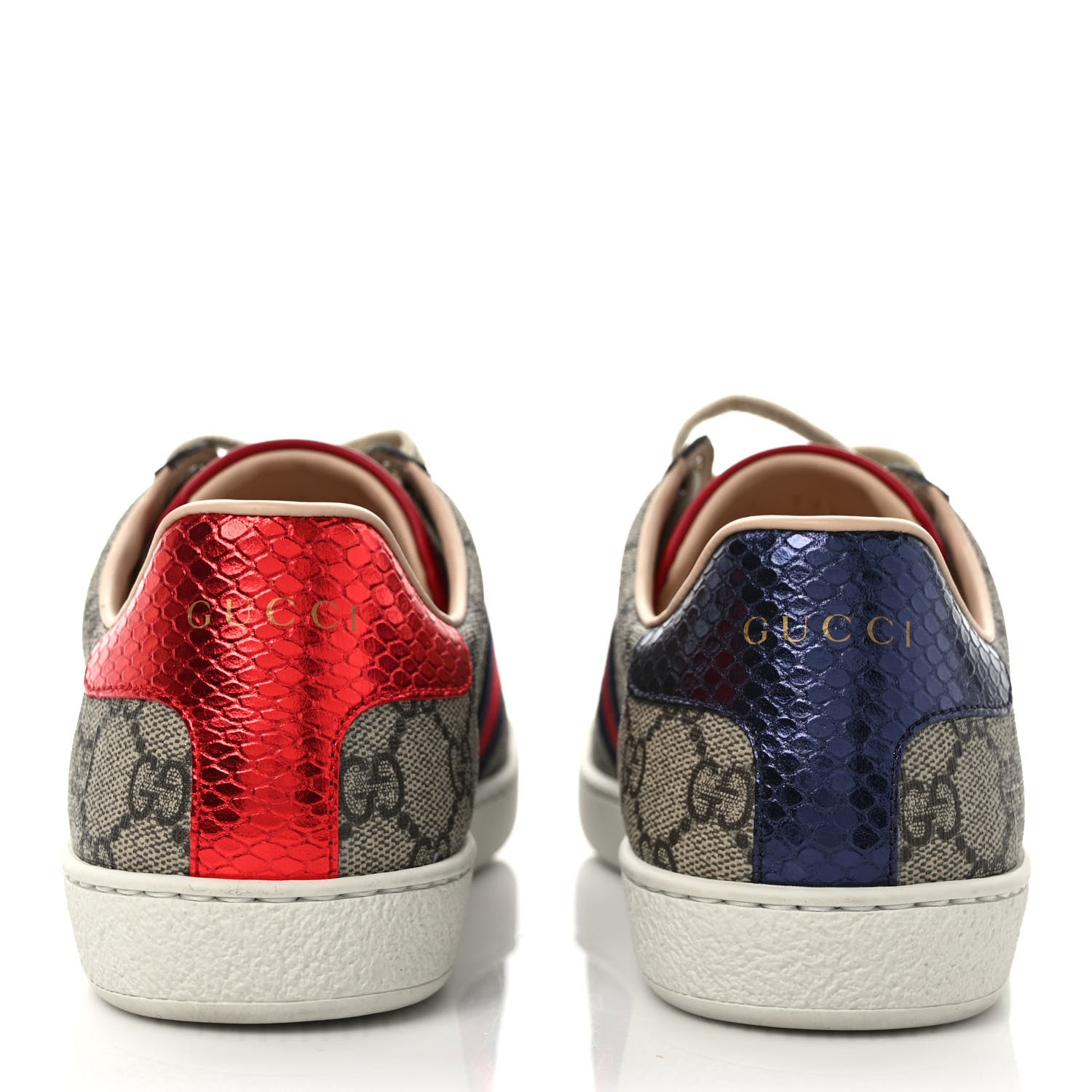 Gucci GG Supreme Monogram Womens Ace Low-Top Sneaker 38.5 Beige 5 of 10