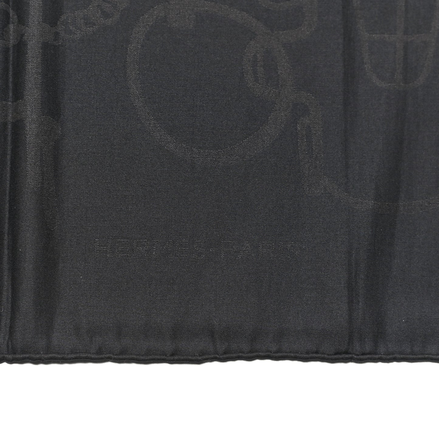 Silk Cotton Collection Equestre Scarf 100 Black