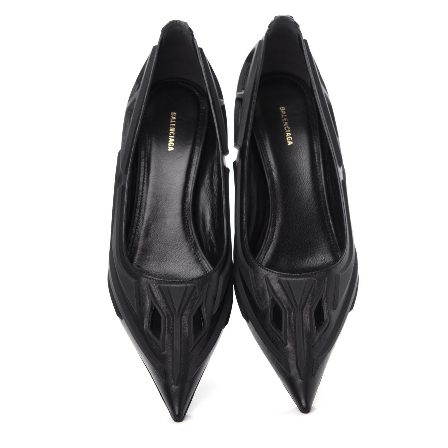 Balenciaga Silicone Calfskin Pointed 80mm Pumps 36 Black 5 of 11