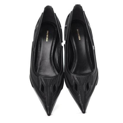 Balenciaga Silicone Calfskin Pointed 80mm Pumps 36 Black 5 of 11