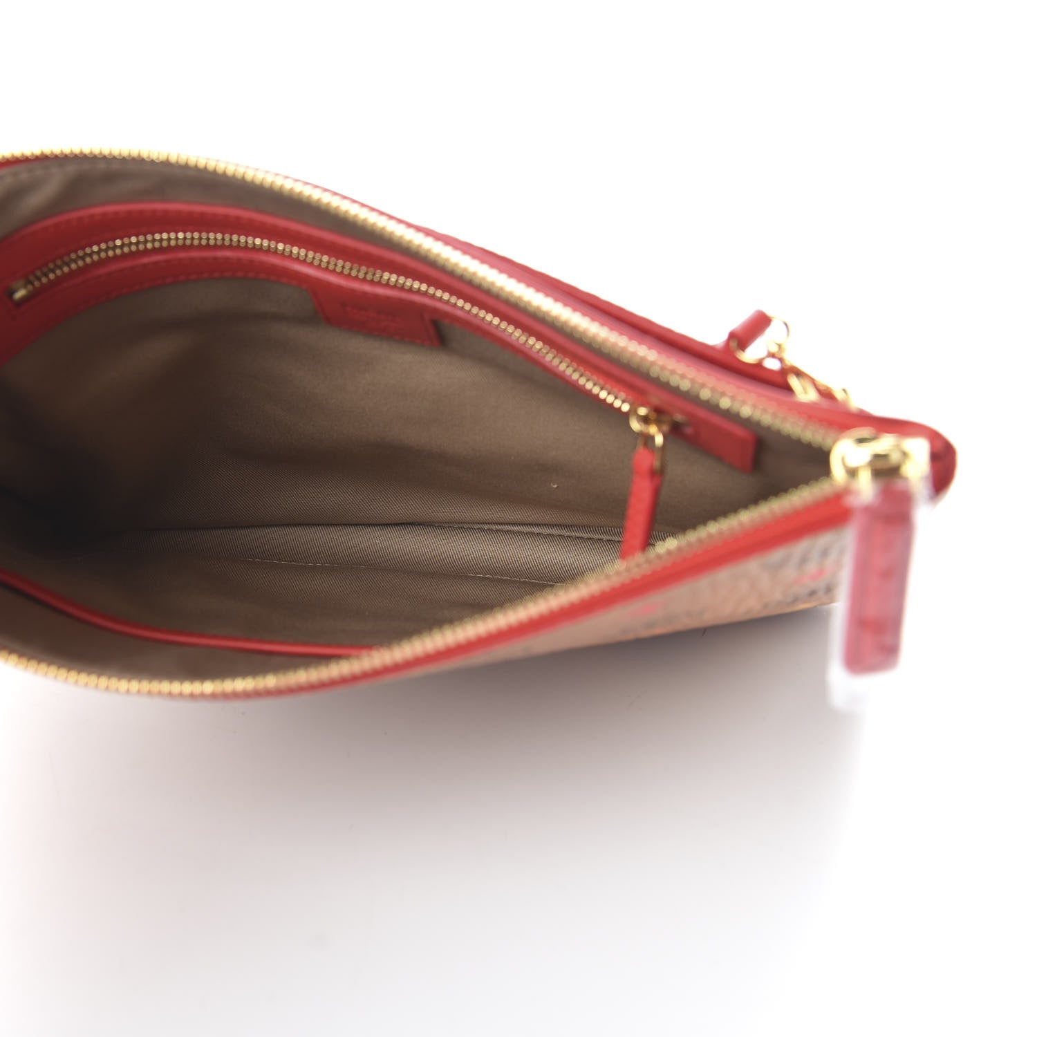 MCM Skyoptic Visetos Mini Crossbody Pouch Spectrum Diamond Cognac Red 5 of 9