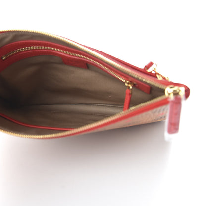 MCM Skyoptic Visetos Mini Crossbody Pouch Spectrum Diamond Cognac Red 5 of 9