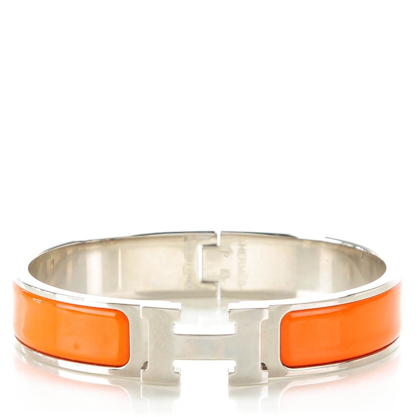Enamel Narrow Clic Clac H Bracelet PM Orange
