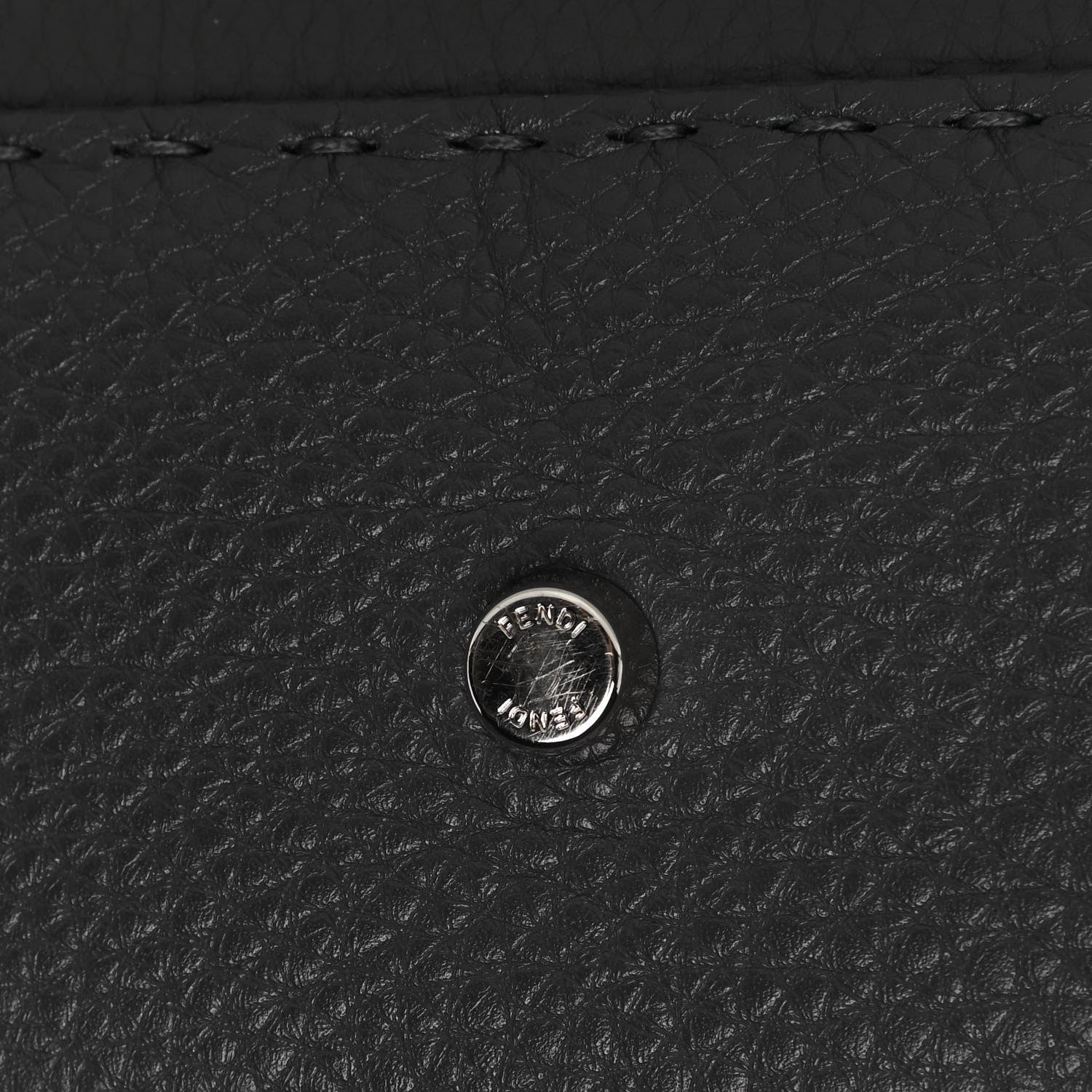 Fendi Cuoio Romano Selleria Bi-Color Medium Peekaboo Iconic Satchel Asfalto Latte 11 of 18