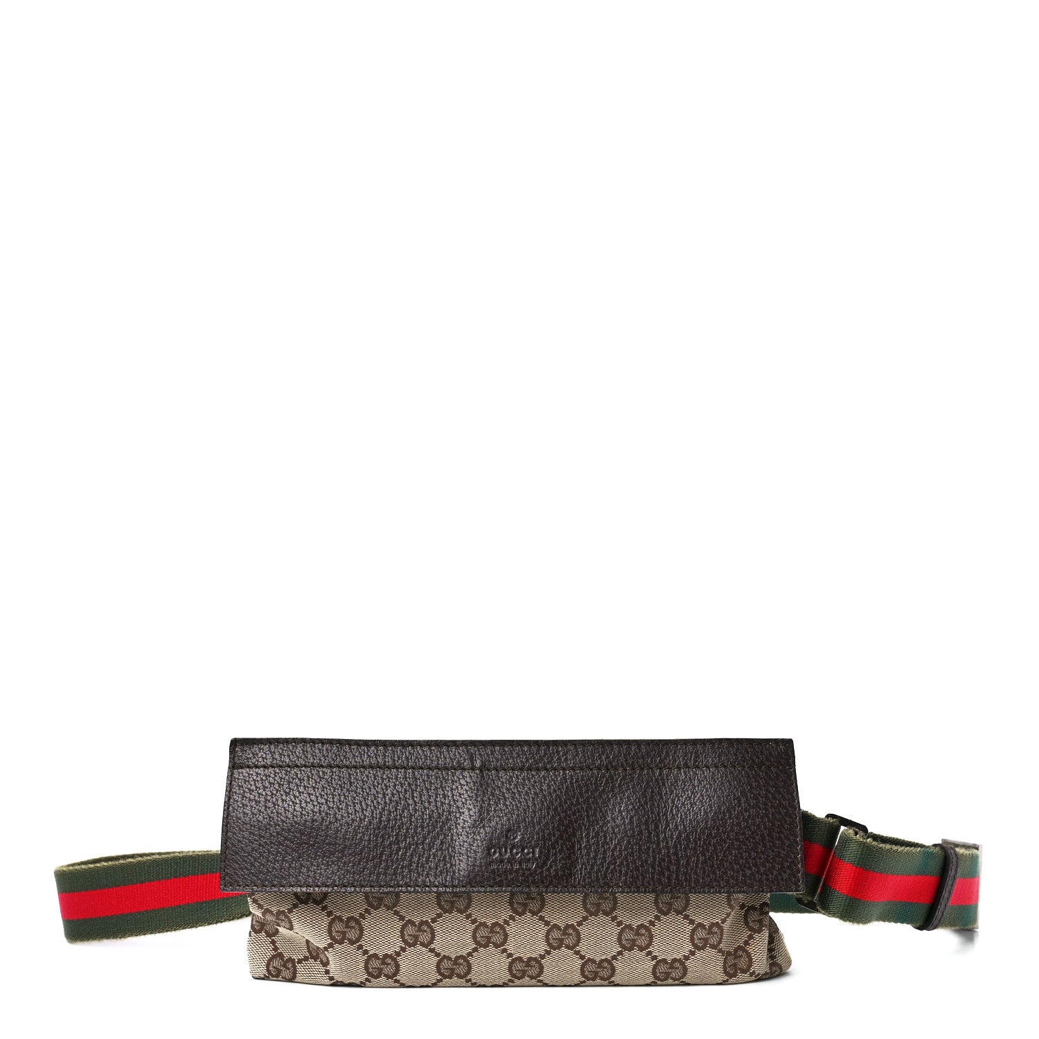 Gucci Monogram Web Belt Pouch Bag Brown 1 of 13