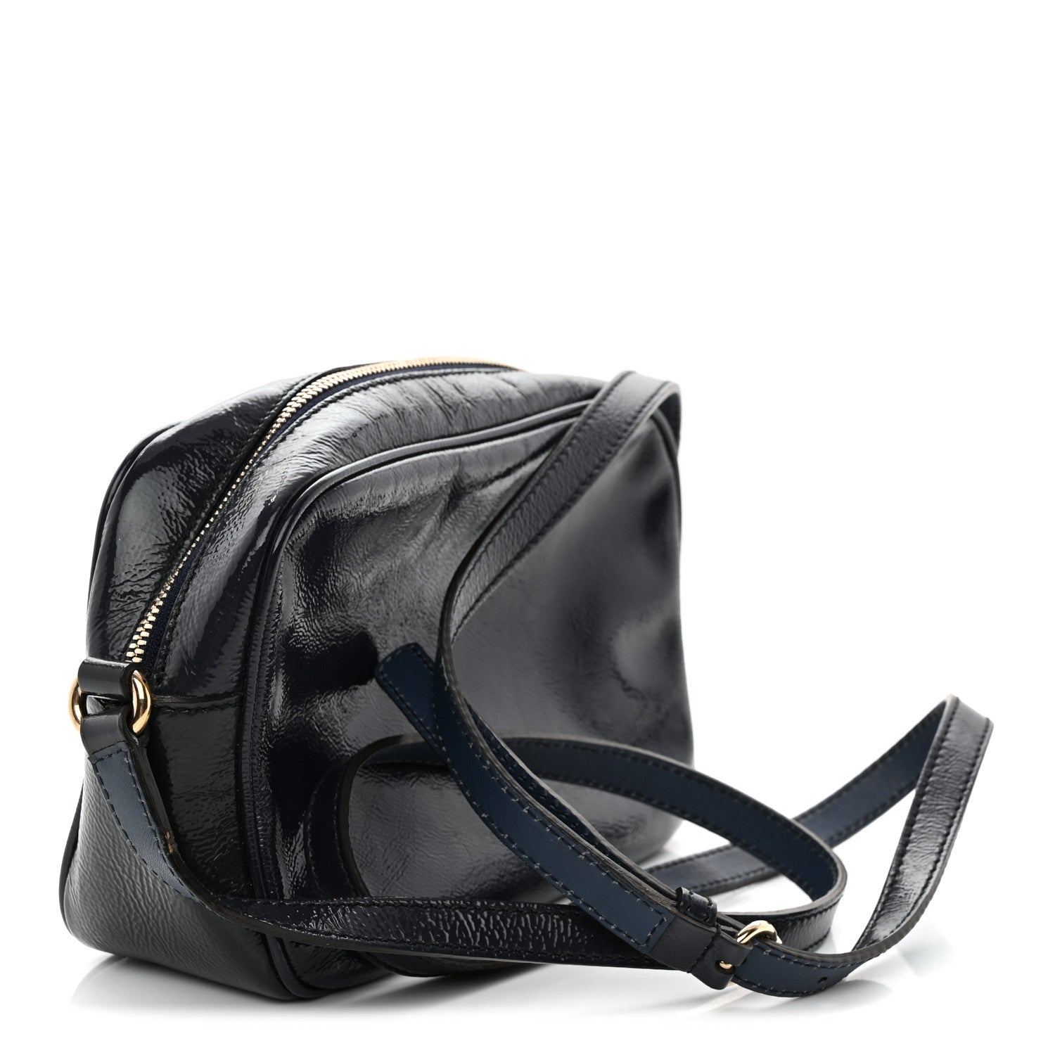 Gucci Vernice Naplack Small Soho Disco Bag Uniform Blue 3 of 12
