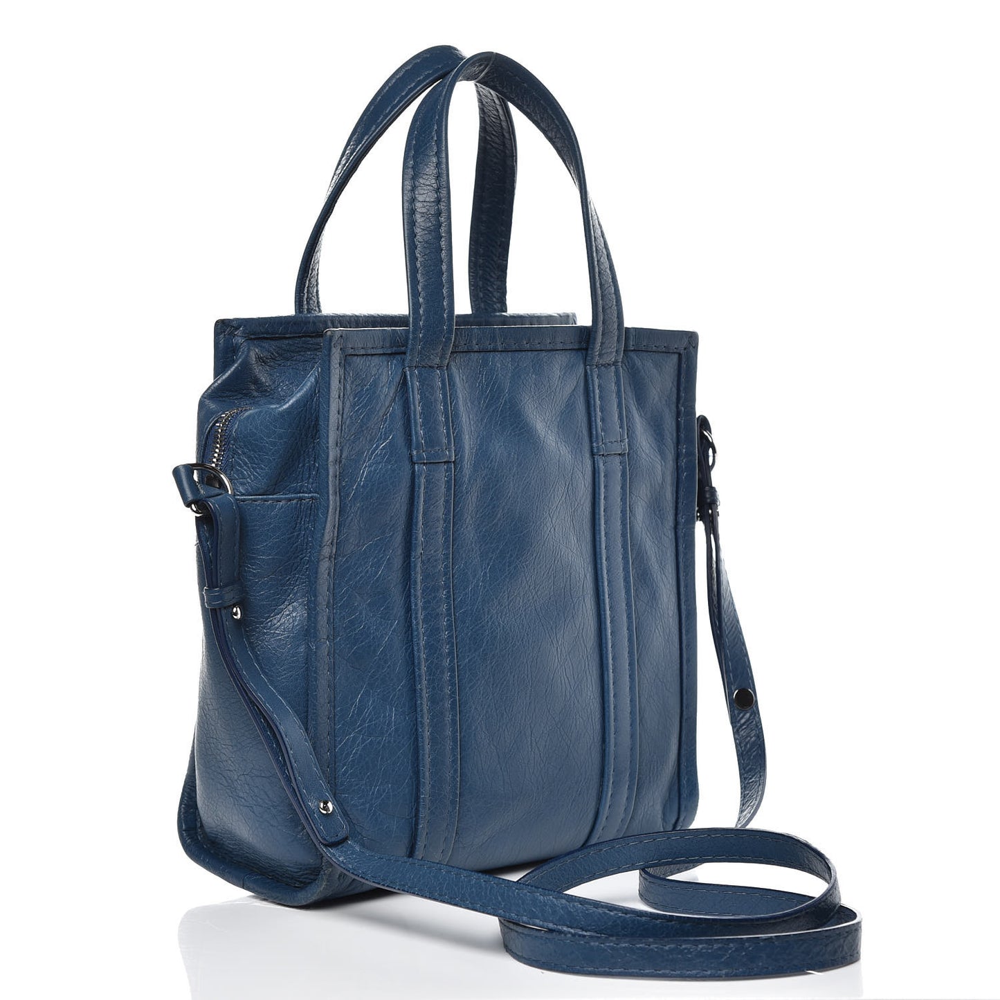 Agneau XS Bazar Shopper Tote Bleu Profond