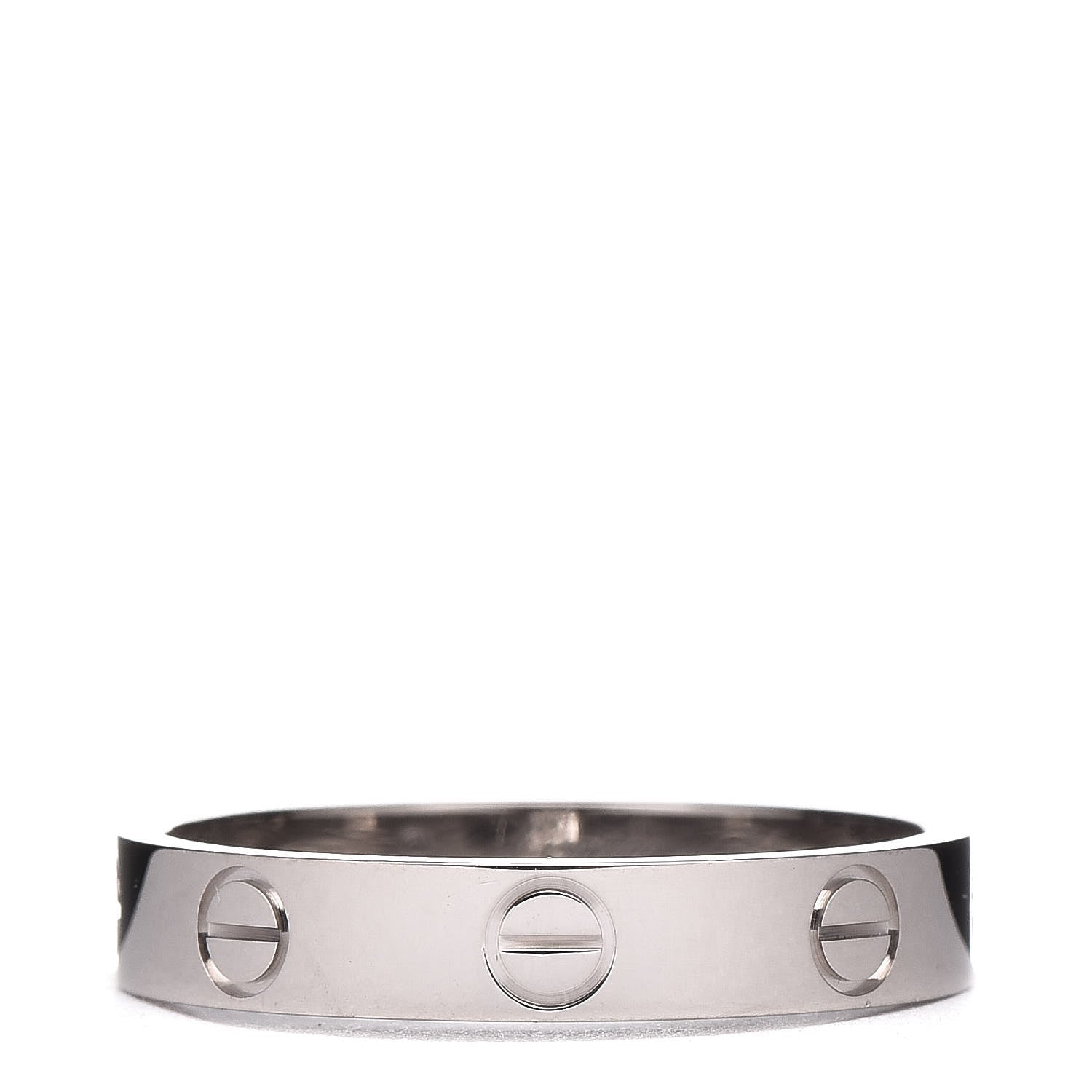 Cartier 18K White Gold 3.5mm LOVE Wedding Band Ring 54 6.75 1 of 6