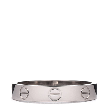 Cartier 18K White Gold 3.5mm LOVE Wedding Band Ring 54 6.75 1 of 6
