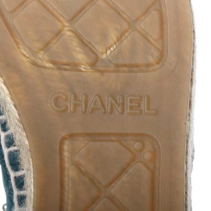Chanel Suede Pearl CC Espadrilles 36 Teal 17 of 18