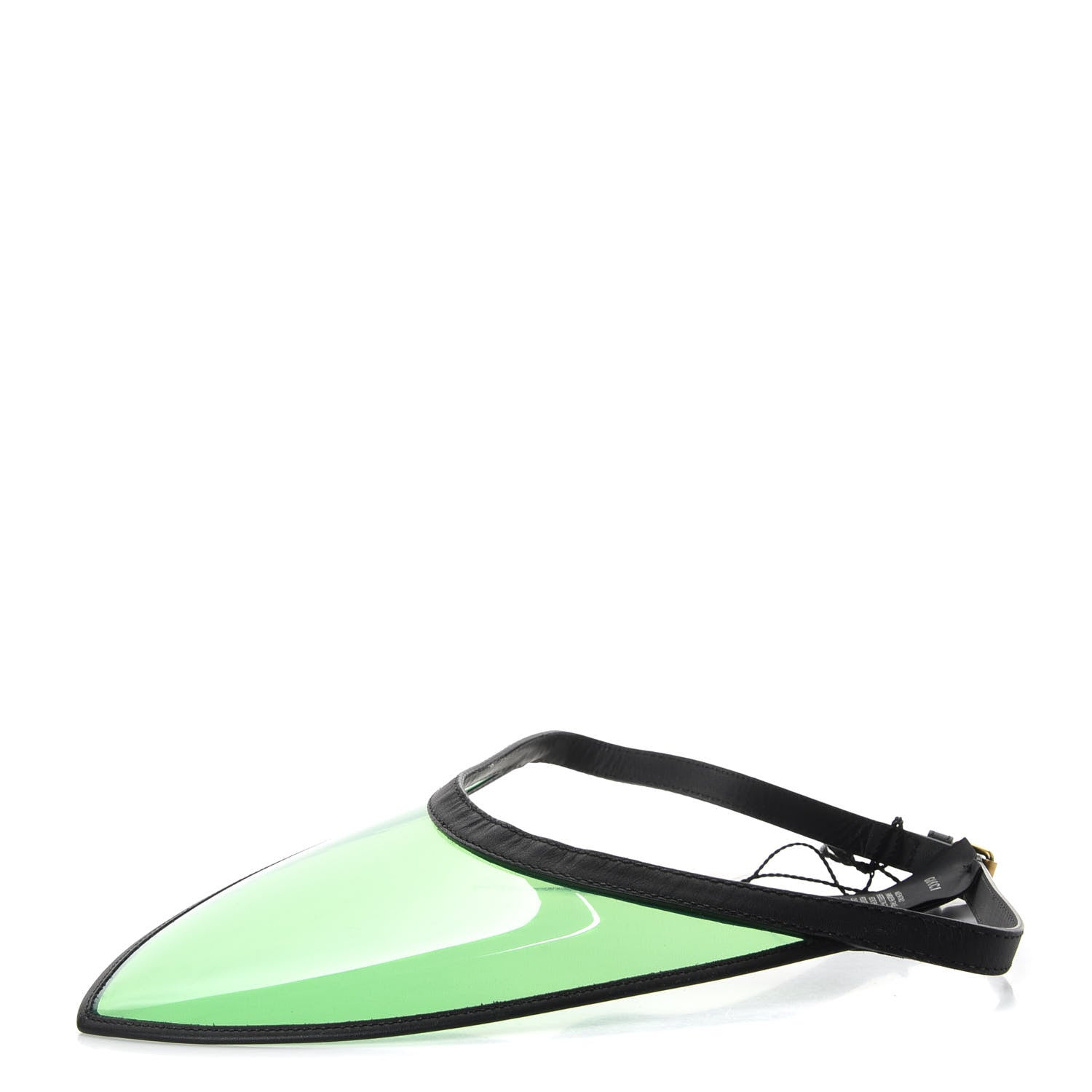 Gucci Calfskin Vinyl Visor S Black Green 1 of 6