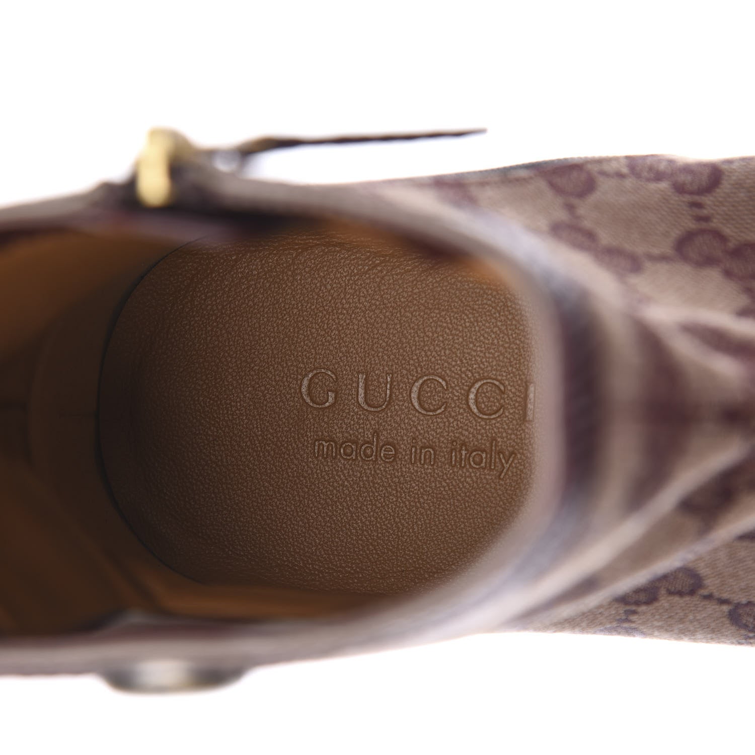 Gucci GG Monogram Lizard Mens GG Ankle Boots 9 Sahara Rubino Bright Bordeaux 6 of 9