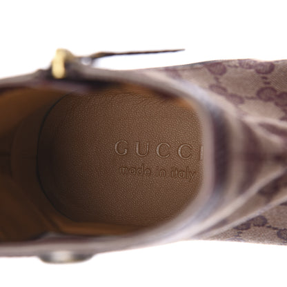 Gucci GG Monogram Lizard Mens GG Ankle Boots 9 Sahara Rubino Bright Bordeaux 6 of 9