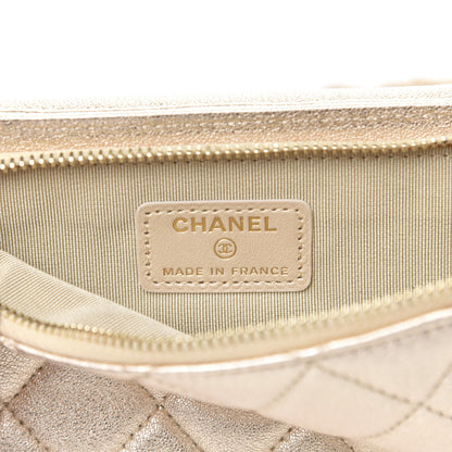 Chanel Metallic Lambskin Quilted Zip Phone Case Gold 6 of 11