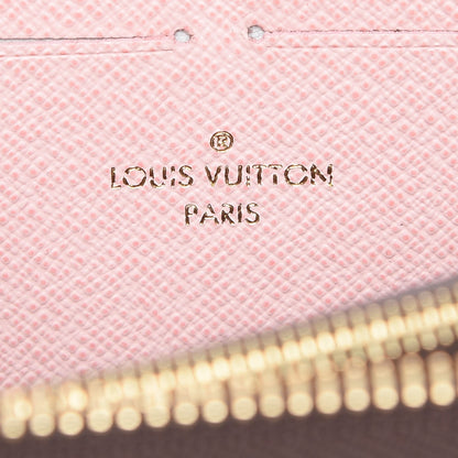 Louis Vuitton Damier Ebene Clemence Wallet Rose Ballerine 5 of 11
