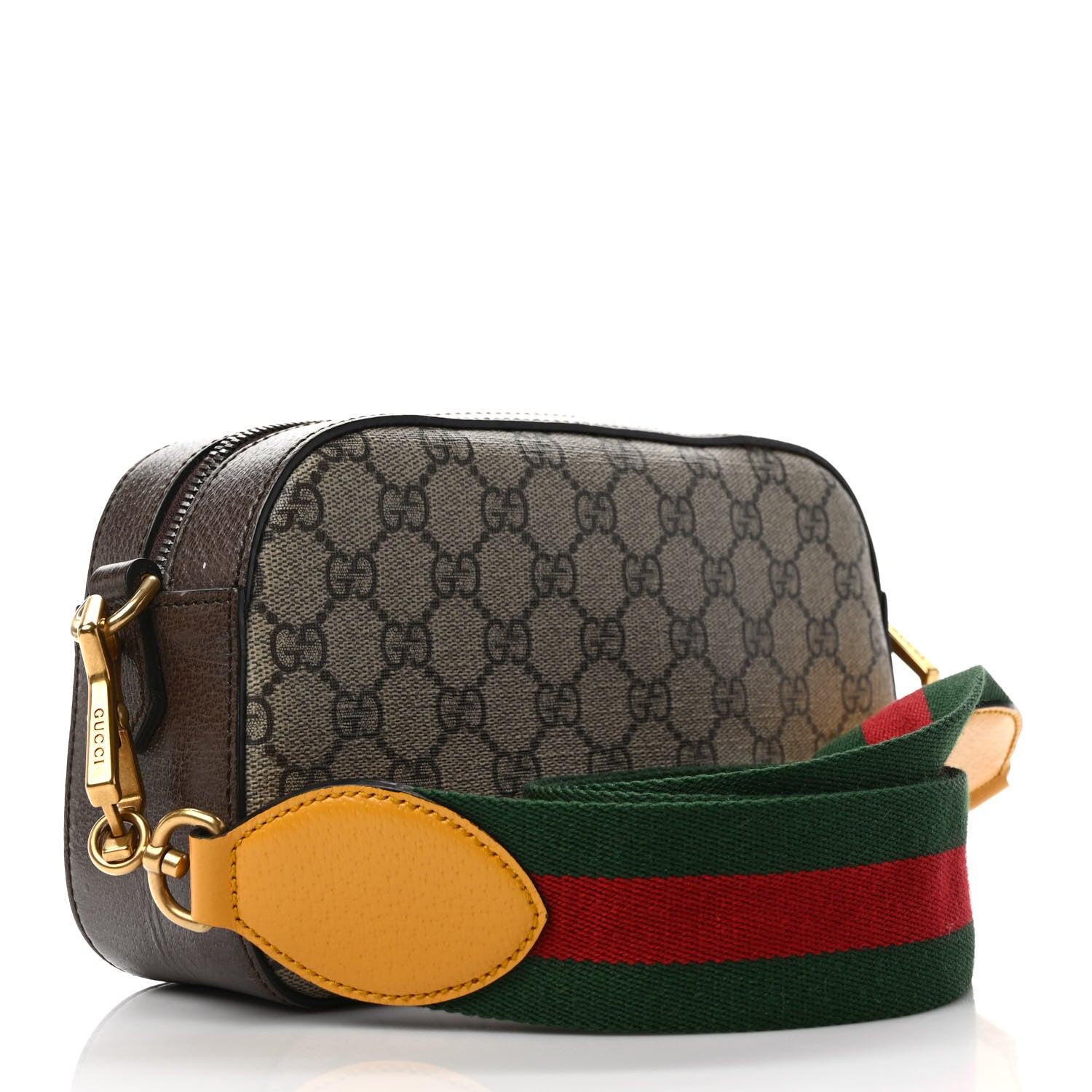 Gucci GG Supreme Monogram Web Neo Vintage Shoulder Bag Beige New Acero Crop 3 of 9