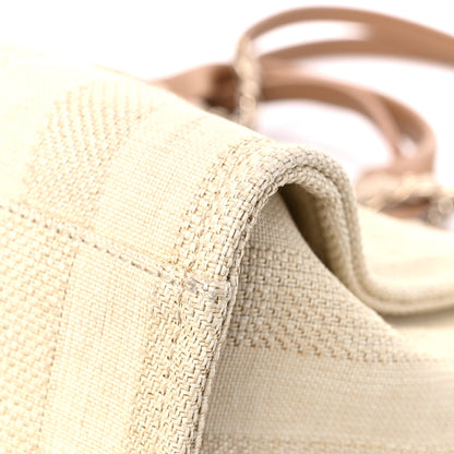 Chanel Mixed Fibers Striped Medium Deauville Tote Beige 11 of 16