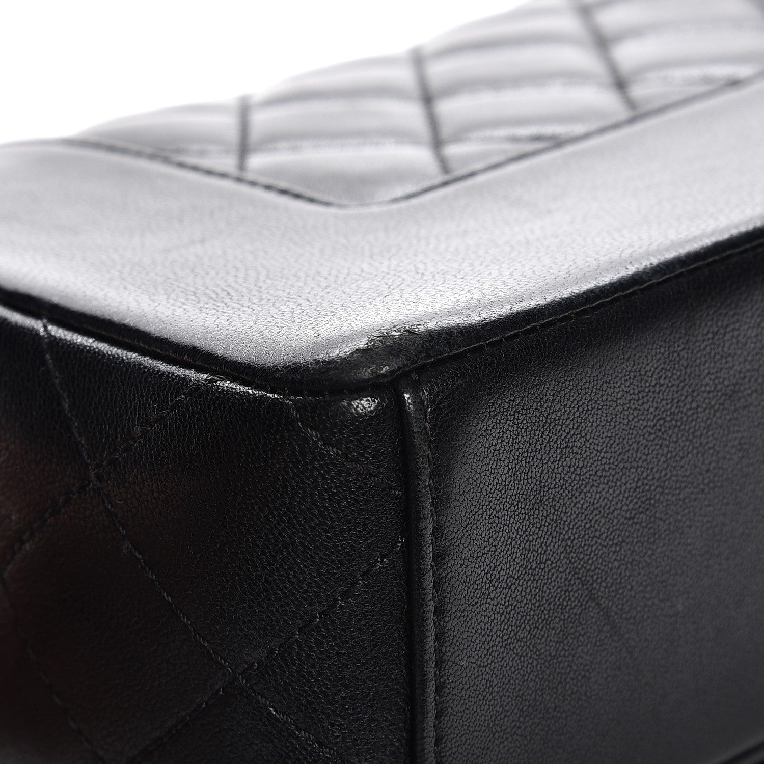 Chanel Sheepskin Quilted Vintage Mademoiselle Flap Black 4 of 13