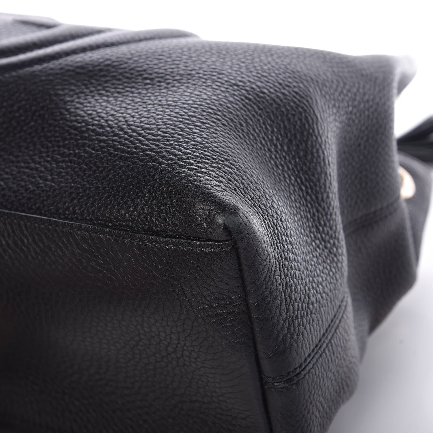 Gucci Pebbled Calfskin Medium Soho Chain Shoulder Bag Black 9 of 12