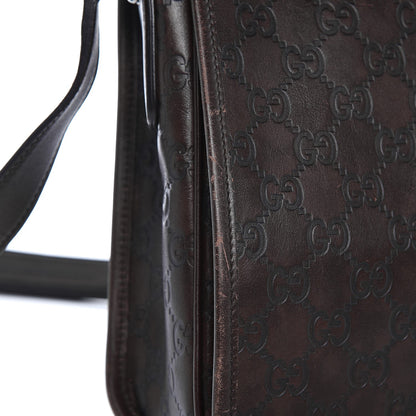 Gucci Guccissima Flap Messenger Bag Dark Brown 12 of 27
