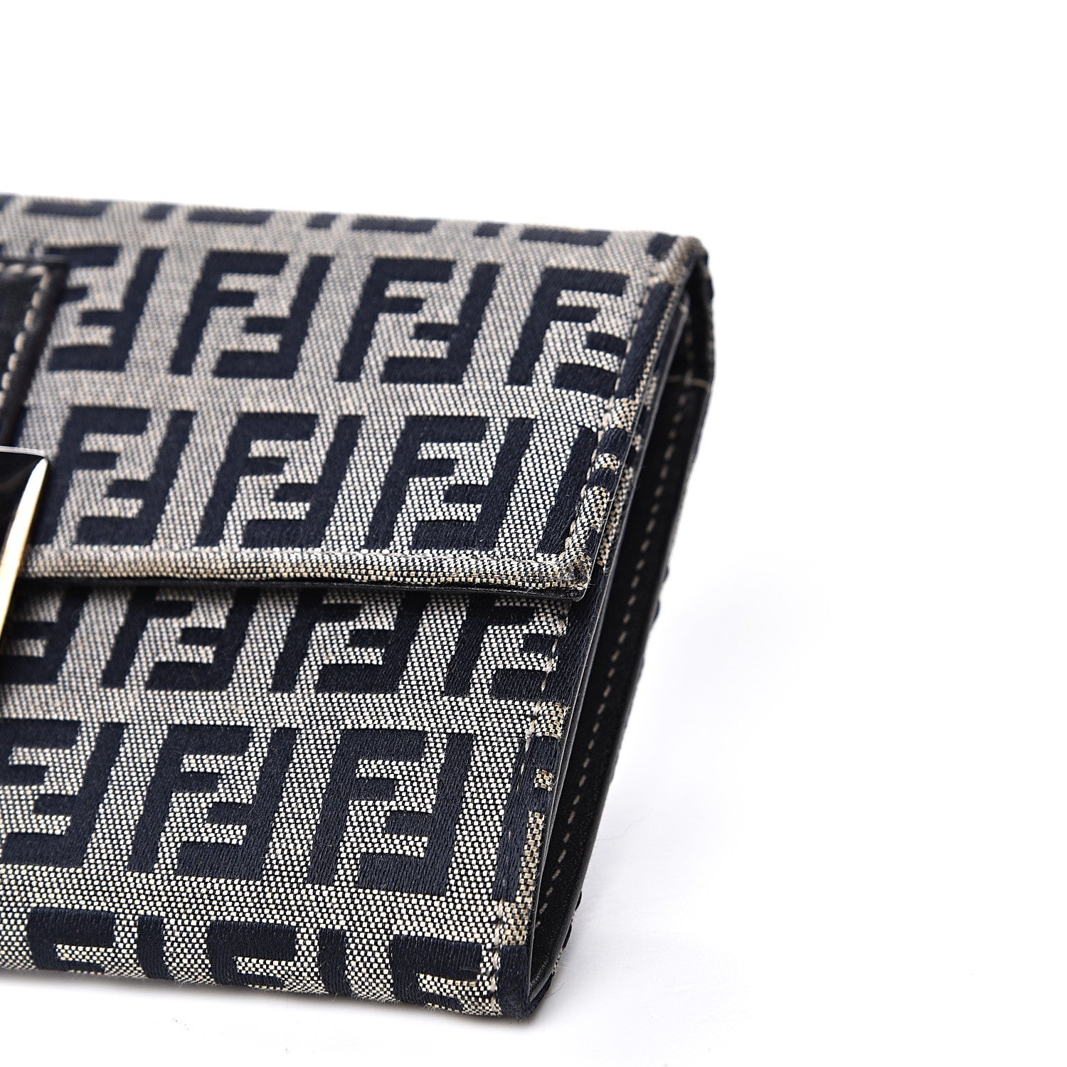 Fendi Zucchino Forever Continental Wallet Navy 9 of 11