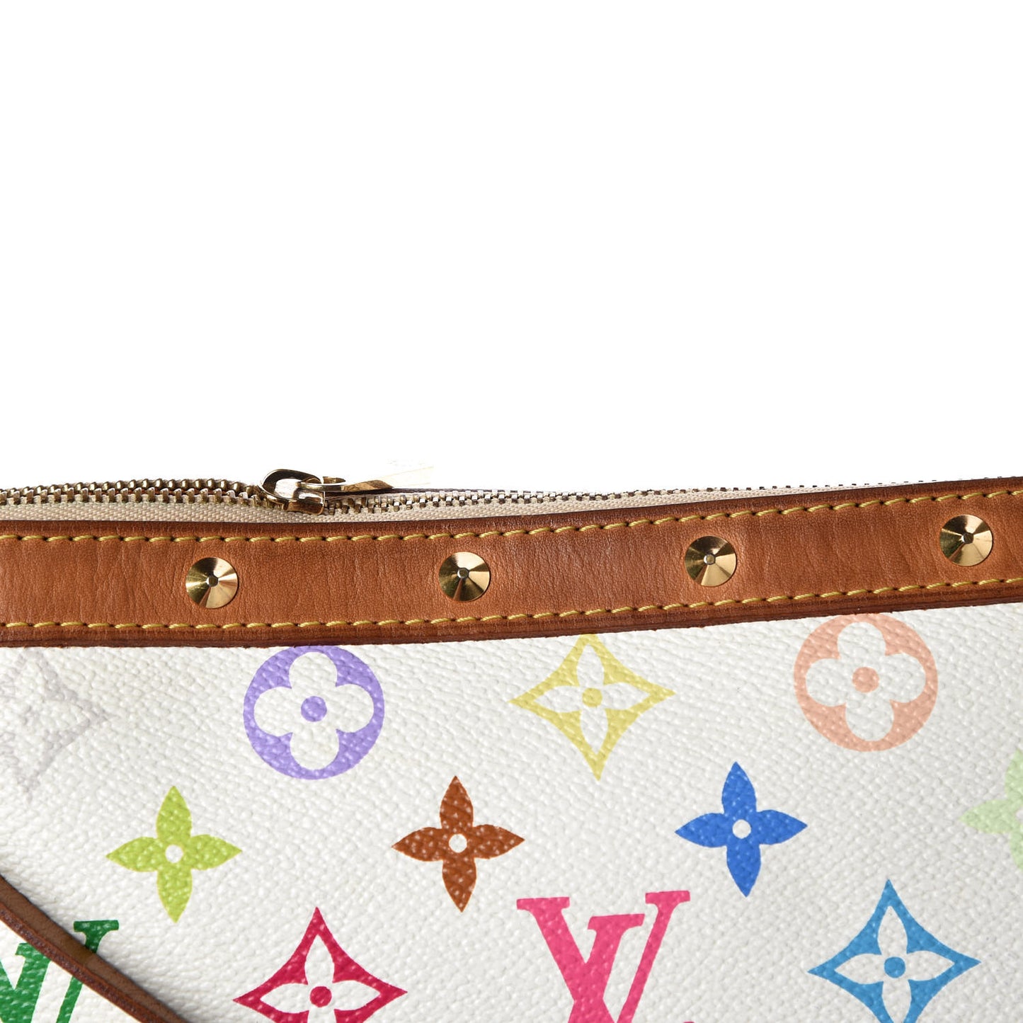 Monogram Multicolor Pochette Accessories White