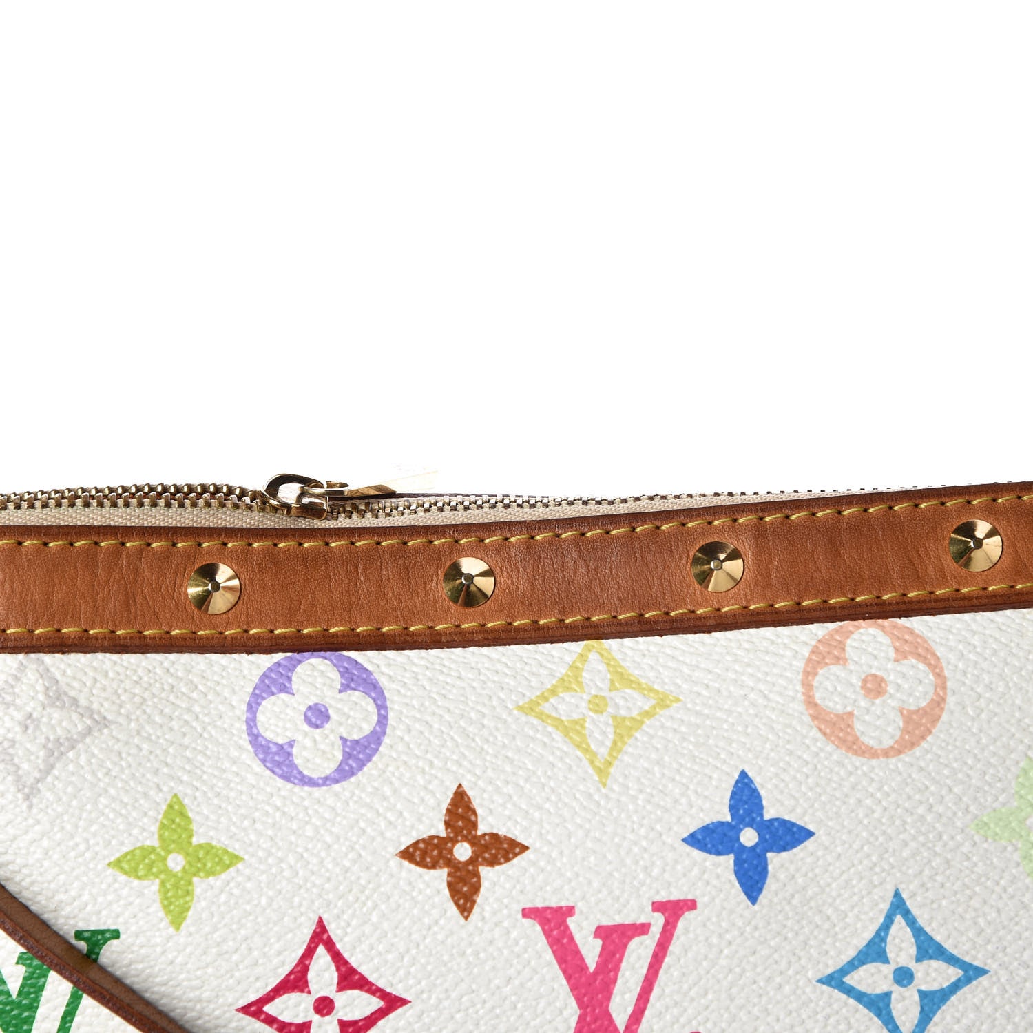 Louis Vuitton Monogram Multicolor Pochette Accessories White 19 of 20