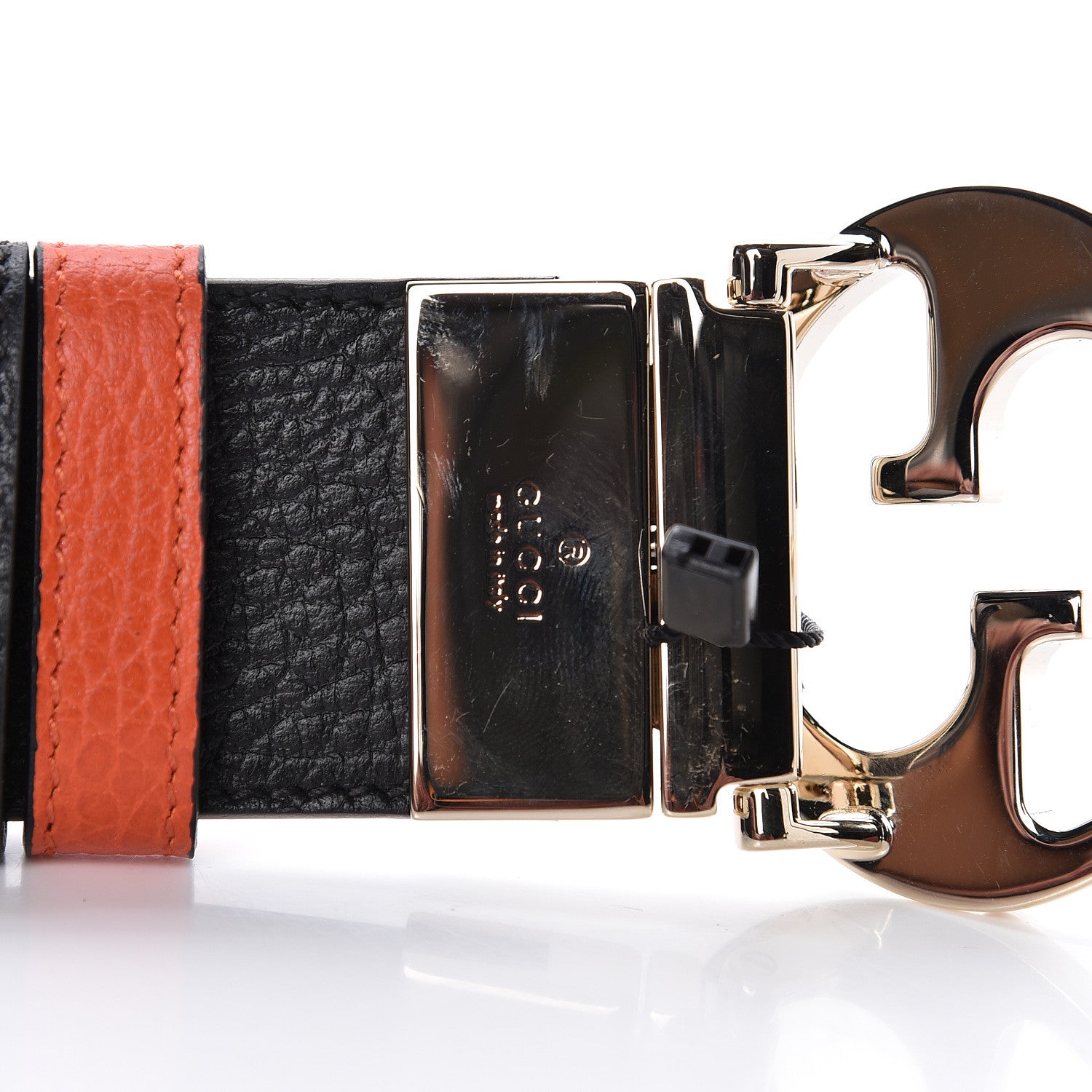 Gucci Calfskin 1973 Reversible Belt 90 36 Orange Black 9 of 9