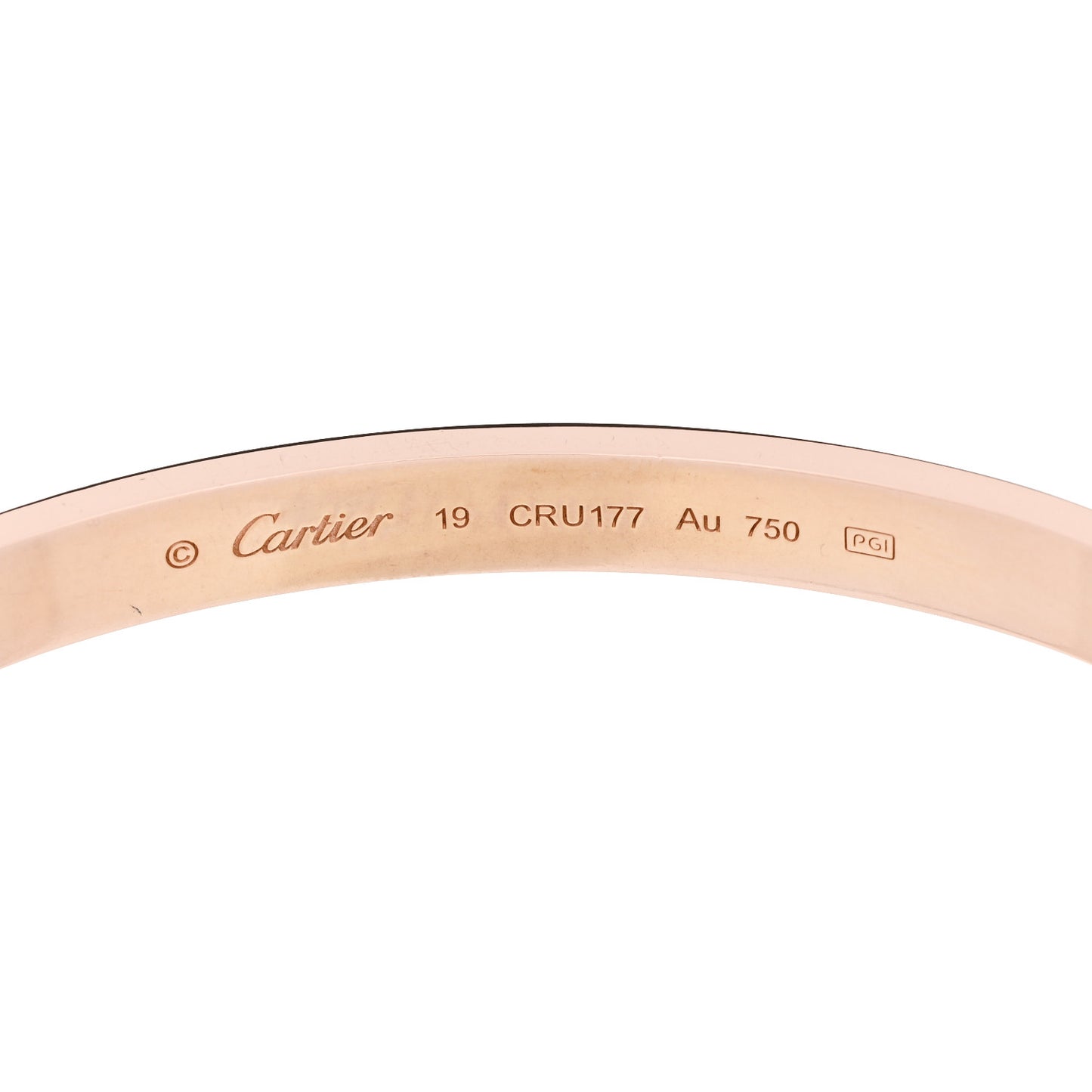 18K Pink Gold LOVE Bracelet 19