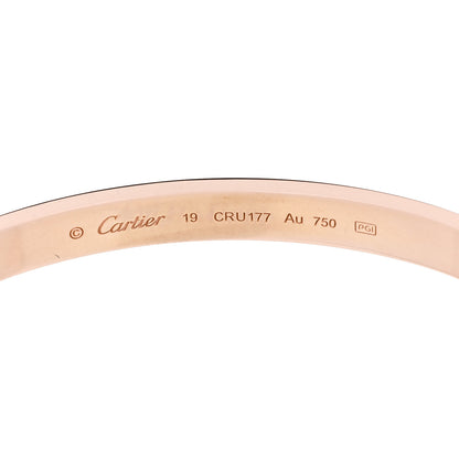 Cartier 18K Pink Gold LOVE Bracelet 19 5 of 8