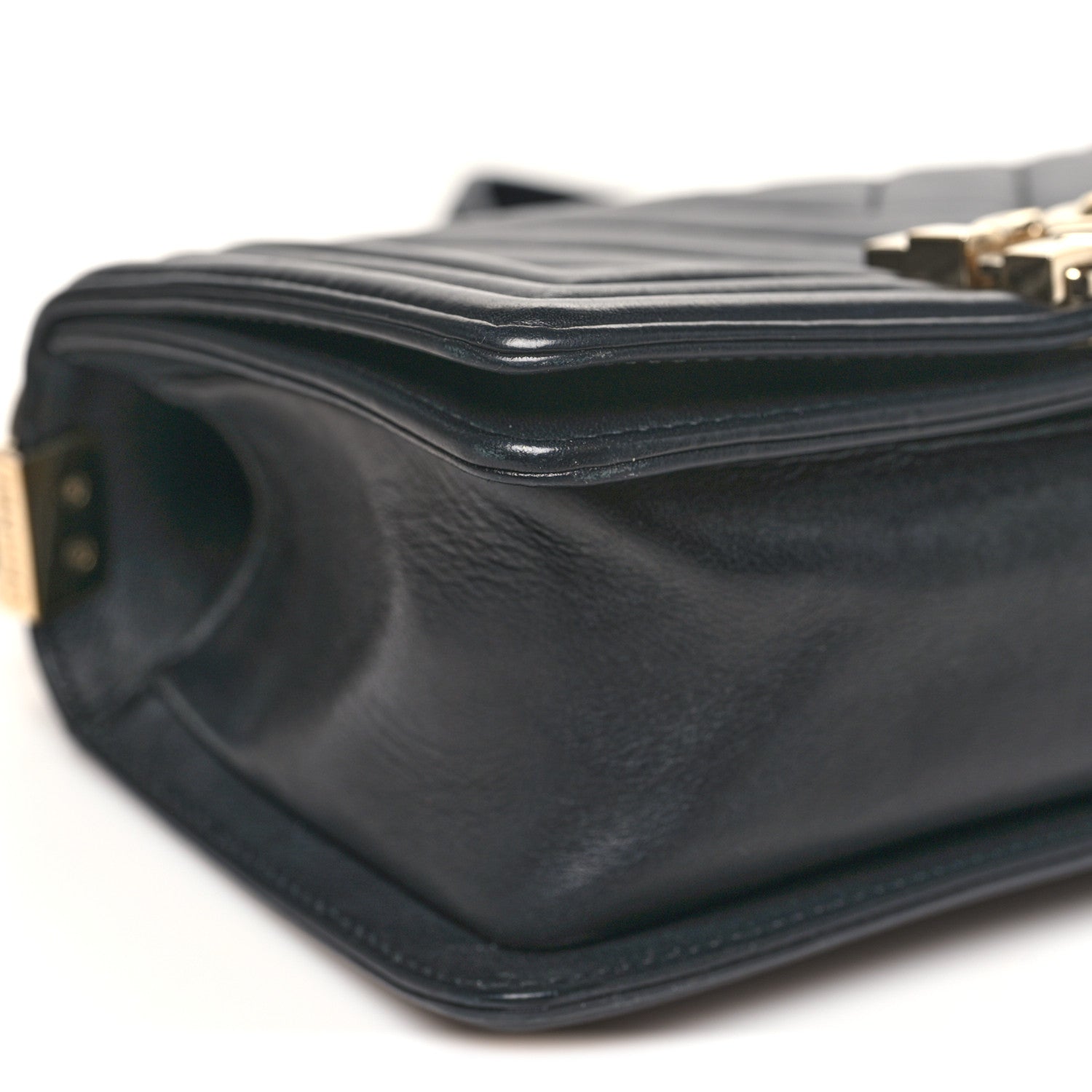 Chanel Calfskin Chevron Quilted Small Boy Flap Black 9 of 10