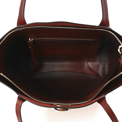 Chloe Shiny Calfskin Suede Medium C Zipped Tote Brown 5 of 14