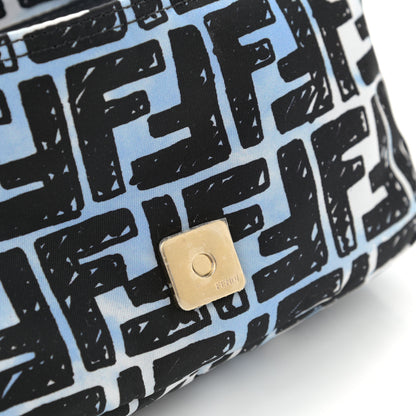 Fendi X JOSHUA VIDES Nylon FF Cloudy Mini Belt Baguette Bag White Celeste Black 13 of 13