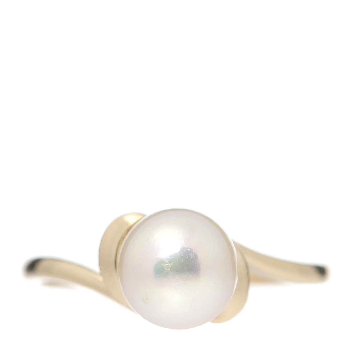 14K Yellow Gold Akoya Pearl 7mm Ring 52 6