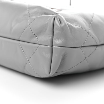 Chanel Shiny Calfskin Quilted Mini Chanel 22 Grey 9 of 10