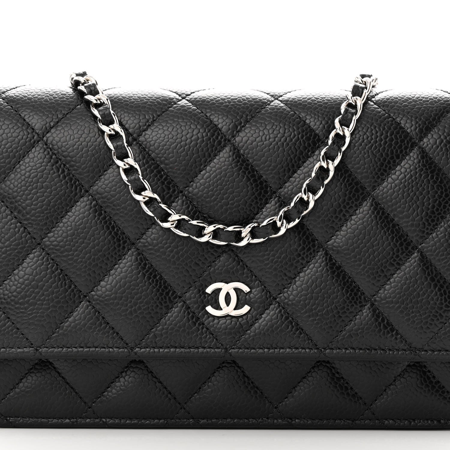 Chanel Caviar Quilted Wallet on Chain WOC Black 9 of 12