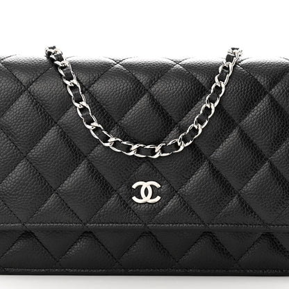 Chanel Caviar Quilted Wallet on Chain WOC Black 9 of 12