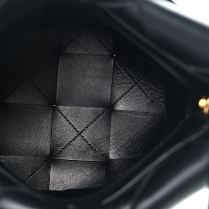 Bottega Veneta Nappa Maxi Intrecciato Clasp Bucket Bag Black 4 of 7