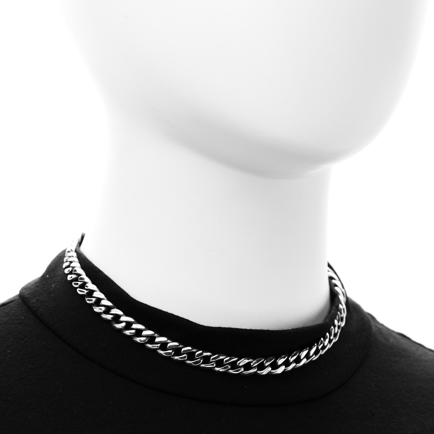 Chrome Hearts Sterling Silver Bella Mini ID Choker Necklace
